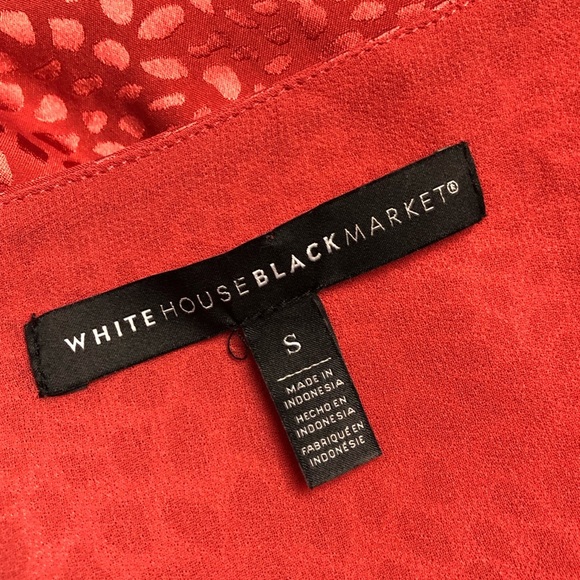 WHBM Animal Print Long Sleeve Blouse Sz S - Picture 11 of 13